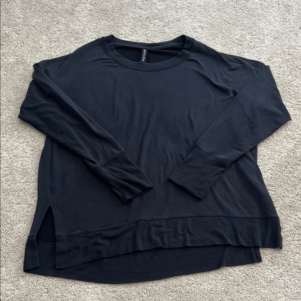 Athleta Black Long Sleeve Women's Top
